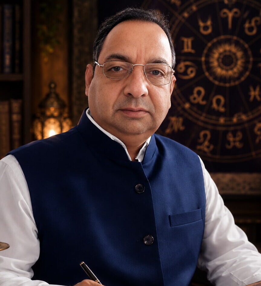 Jyotish Mahaguru Rajesh Vashist Ji, India's leading expert in Nakshatra Nadi Jyotish, exact birth time rectification, and advanced Aura Scanning at Trishakti Jyotish.