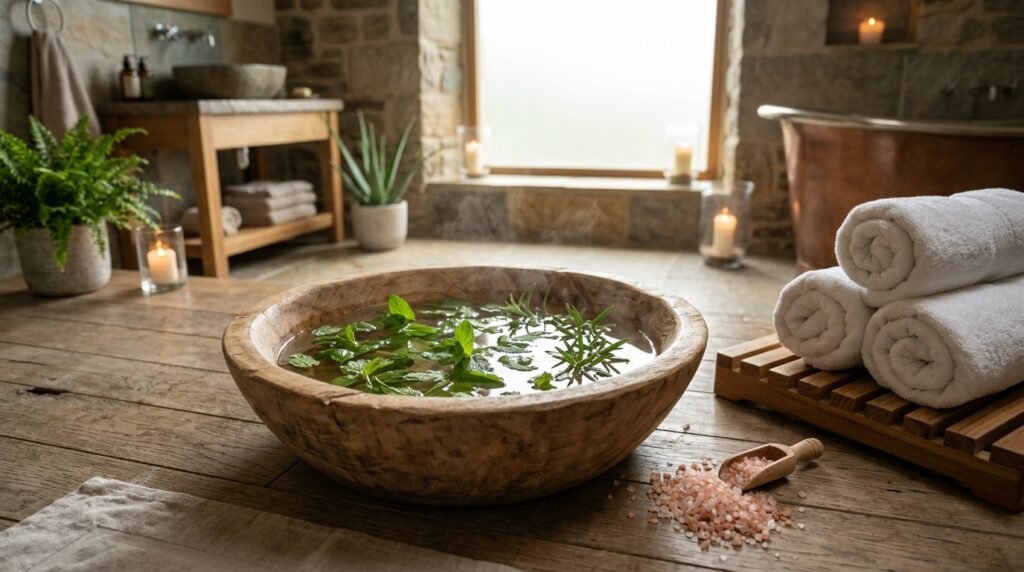 TriShakti Peppermint and Tea Tree Bath Salt - Warm Foot Soak and Tired Feet Relaxation Guide