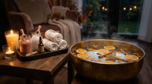 TriShakti Orange & Cinnamon Bath Salt: ठंडे और थके हुए पैरों में गर्माहट, ब्लड सर्कुलेशन और दिनभर की थकान दूर करने का 15-मिनट होम-स्पा वार्म सोक (Sweet Orange & Warm Ceylon Cinnamon Foot Soak Guide)